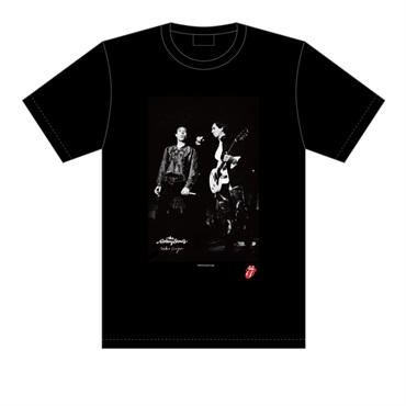 Mick & Keith Photo by Mikio Ariga Tokyo Japan 1990 S/S Tee Black-XL
