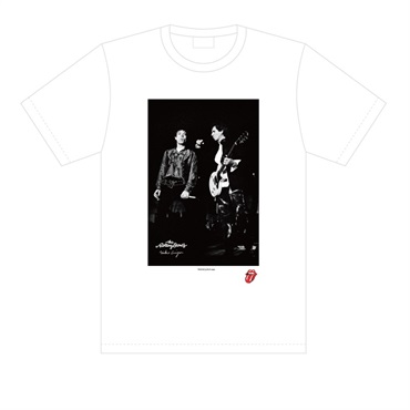 Mick & Keith Photo by Mikio Ariga Tokyo Japan 1990 S/S Tee White-S