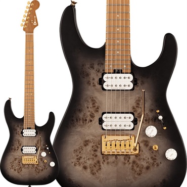 Pro-Mod DK24 HH 2PT CM Poplar Burl (Transparent Black Burst/Caramelized Maple)