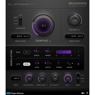 Plugin Alliance 【プラグインアライアンスPABX June Sale！延長！】Brainworx bx_refinement V3 (プラグインアライアンス)(ブレインワークス)(ビーエックス_リファインメント V3)(オンライン納品)(2時間以内に納品)