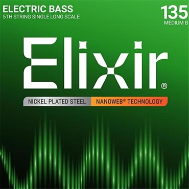 Nickel Plated Steel Bass Strings with ultra-thin NANOWEB Coating 5th/Low-B (135/Long) #15435