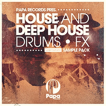 PAPA RECORDS - HOUSE & DEEP HOUSE DRUMS & FX(オンライン納品)(2時間以内に納品)