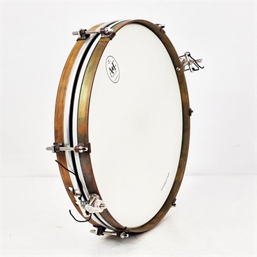 USED 中古 Pancake 14 x 1.5 Raw Brass Snare Drum [Single Tension，No Lugs， with Brass Single Hoops]