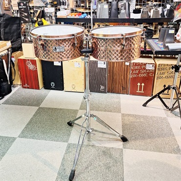 USED 中古 Pro Line Hand Hammered Steel Timbale Set [スタンド付属/Black Copper Finish]