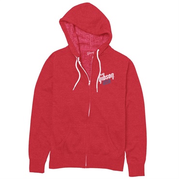 GA-USA-HOOD-RED-XL Gibson USA Fullzip Hoodie Red Exclusive (EXTRA LARGE)