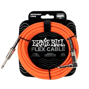 Flex Instrument Cable Straight/Angle 20ft Orange #6467