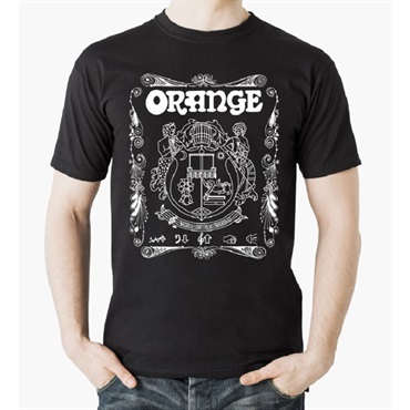Orange ORANGE CREST T SHIRT BLACK (LARGE)