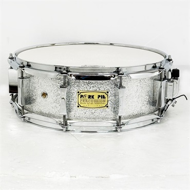 USED 中古 8ply Maple Snare Drum 14×5 - Silver Sparkle Wrap