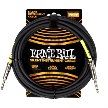 Classic Silent Instrument Cable， Straight/Straight 20ft - Black [P06473]
