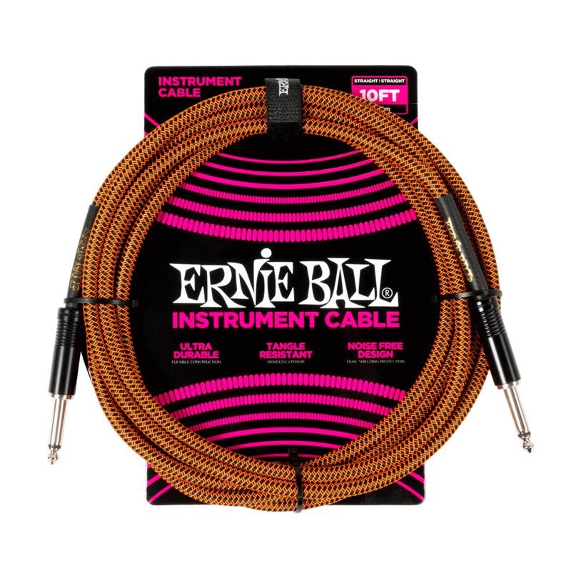 Braided Instrument Cable Straight/Straight 10ft - Pumpkin Pie [P06468]の商品画像