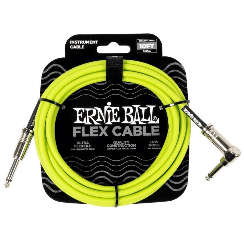 Flex Instrument Cable Straight/Angle 10ft Green #6465の商品画像