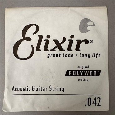 ELIXIR 13142 ｱｺｰｽﾃｨｯｸﾊﾞﾗ弦 .042 ACOUSTIC 80/20 BRONZE POLYWEB