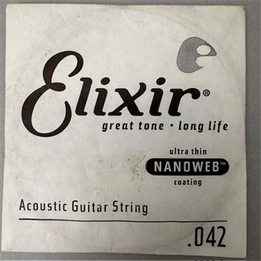 ELIXIR 15142 ｱｺｰｽﾃｨｯｸﾊﾞﾗ弦 .042 ACOUSTIC 80/20 BRONZE NANOWEB