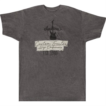 Jackson(R) Custom Guitar T-Shirt， Charcoal， L