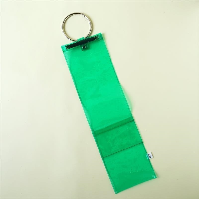 【お試し価格】カラフルPVC BIGリングカラビナスティックケース グリーンの商品画像