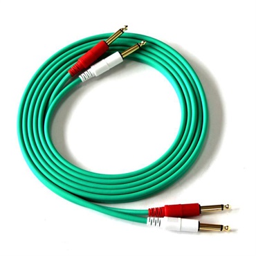【夏のボーナスセール】COLOR TWIN CABLE 2PP-3.0M (PHONE-PHONE 1ペア) 3.0ｍ (GREEN)