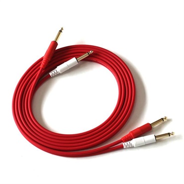 EXFORM 【夏のボーナスセール】COLOR TWIN CABLE 2PP-3.0M (PHONE-PHONE 1ペア) 3.0ｍ (RED)