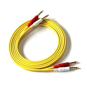 EXFORM 【夏先取り大特価セール】COLOR TWIN CABLE 2PP-3.0M (PHONE-PHONE 1ペア) 3.0ｍ (YELLOW)