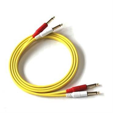 【夏先取り大特価セール】COLOR TWIN CABLE 2PP-1.8M (PHONE-PHONE 1ペア) 1.8ｍ (YELLOW)