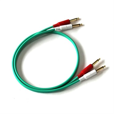 【夏のボーナスセール】COLOR TWIN CABLE 2PP-1.0M (PHONE-PHONE 1ペア) 1.0ｍ (GREEN)