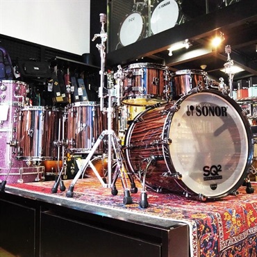 【創業50周年大決算SALE】SQ2 System Beech Heavy 5pc Drum Kit -Ebony High Gloss- [BD22，TT10，TT12，FT14，FT16]【店頭展示特価品】