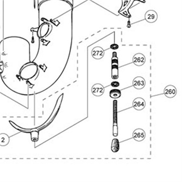 ヤマハ ペグ組立 打痕止め付 G塗装 BS62-2