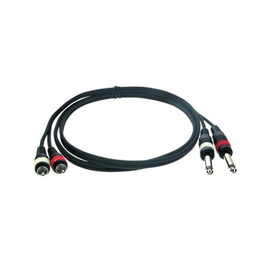 【夏のボーナスセール】RCA2-Mono Jack2 MM 1.5 (RCA-TSフォンケーブル 1.5m 特価品)(リループ)