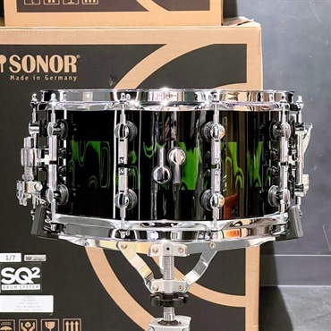 USED 中古品 SQ2 System Snare Drum - Beech Heavy 14×7 - Green Tribal Stripe 【特注品】