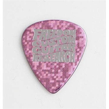 Freedom Custom Guitar Research Pick SP-PK-08 (Celluloid/ティアドロップ/スパンコールピンク/1.0mm/銀ロゴ）