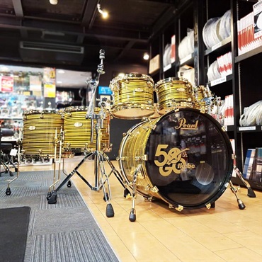 Masterworks 6pc Drum Kit -Gold Swirl on Black Carbon【イケベ楽器店創業50周年記念モデル】