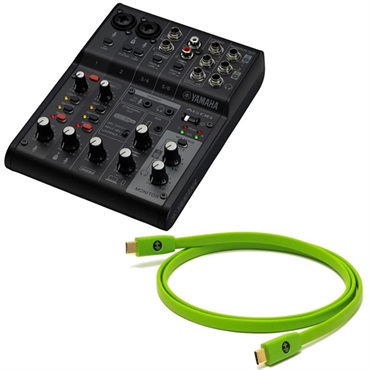 【予約商品・次回5月以降入荷予定】AG06MK2 B + OYAIDE製高品質USBケーブルセット (ヤマハ)(USBミキサー)(配信用インターフェース)(Type C to C 1.0m)(オヤイデ)