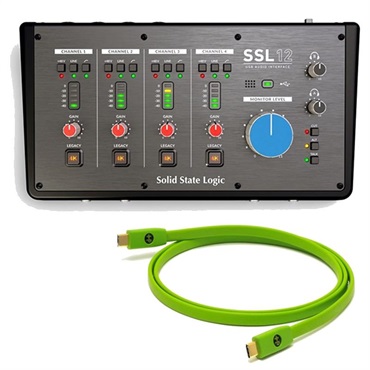 SSL12 + OYAIDE製高品質USBケーブルセット(Type C to C 1.0m)(最大12in/8out USB 3.0 Type C)(SSL 12)(オーディオインターフェイス)(エスエスエル)(DTM)(オヤイデ)