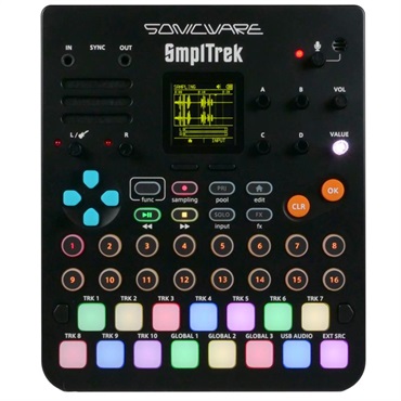 SmplTrek (軽量・QYライクな持ち運べるシーケンサー・サンプラー)ソニックウェア ポータブル・プロダクション・サンプラー