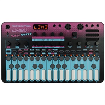 LIVEN BASS&BEATS (電源アダプター無し) ソニックウェア Wavetableベースシンセ / リズムマシン