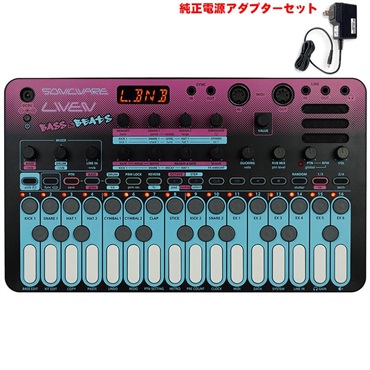 LIVEN BASS&BEATS (純正アダプターセット) ソニックウェア Wavetableベースシンセ / リズムマシン