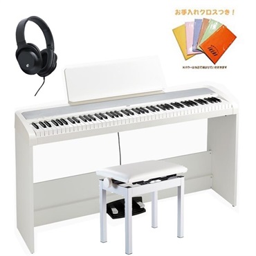 【夏先取り大特価セール】(台数限定・純正ピアノダストカバー付) コルグ 電子ピアノ デジタルピアノ B2+SP WHITE +純正ピアノイス(PC-300WH)セット (ヘッドホン・お手入れクロス付) (※沖縄・離島送料別途お見積もり)