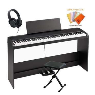 KORG 【夏のボーナスセール】(台数限定・純正ピアノダストカバー付) コルグ 電子ピアノ デジタルピアノ B2+SP BLACK + X型ピアノベンチセット (ヘッドホン・お手入れクロス付) (※沖縄・離島送料別途お見積もり)