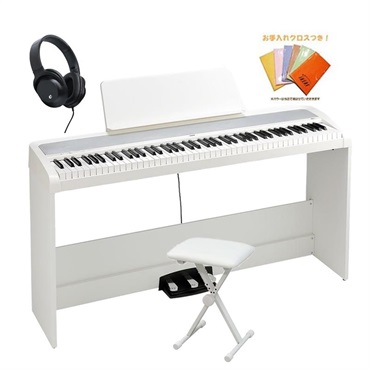 【夏のボーナスセール】(台数限定・純正ピアノダストカバー付) コルグ 電子ピアノ デジタルピアノ B2+SP WHITE +X型ピアノベンチセット (ヘッドホン・お手入れクロス付) (※沖縄・離島送料別途お見積もり)
