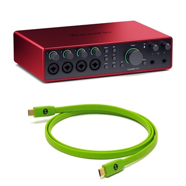 Scarlett 18i16 Gen4 + OYAIDE製高品質USBケーブルセット(Type C to C 1.0m)(18in16out・USBオーディオインターフェイス)(フォーカスライト)(オヤイデ)【Cubase LE付属】
