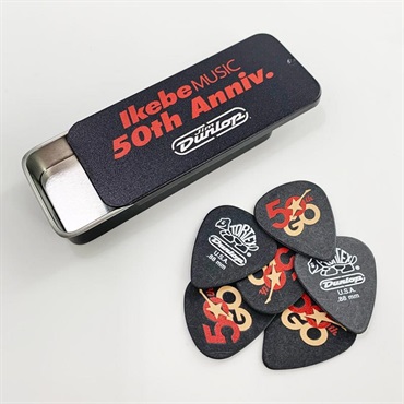 IKEBE 50TH PICK-TIN 50周年記念限定デザインピック缶 (限定デザインピック6枚入り)【イケベ楽器店創業50周年記念限定企画】