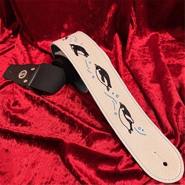 L-Slide Strap 空飛ぶペンギン　White/Light Blue