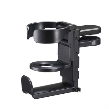 PDA-STN71BK (ブラック)(サンワサプライ)(ヘッドホンフック)(ヘッドホンハンガー)(回転式)(ドリンクホルダー付き)
