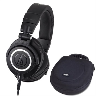 【クリエイター応援キャンペーン】ATH-M50x+UDG U8200BL ヘッドフォンハードケースセット (オーディオテクニカ)(モニターヘッドホン)(密閉ダイナミック型)(ユーディージー)(ヘッドホンケース)