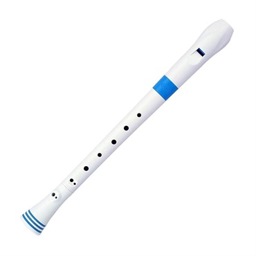 ヌーボ / FGREBLJP プラスチック製 ソプラノリコーダー Recorder (White/Blue)