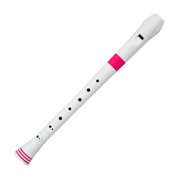 ヌーボ / FGREPKJP プラスチック製 ソプラノリコーダー Recorder (White/Pink)