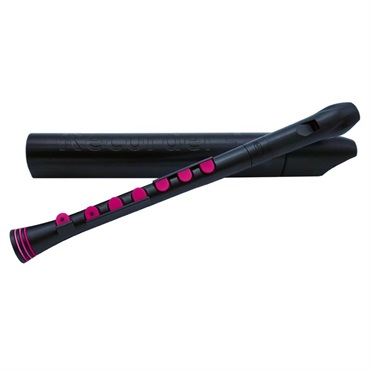 NUVO ヌーボ / N320RDBPK プラスチック製 シリコンキー付リコーダー Recorder+ (Black/Pink)