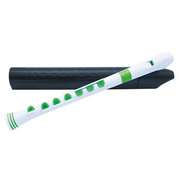 NUVO ヌーボ / N320RDWGR プラスチック製 シリコンキー付リコーダー Recorder+ (White/Green)