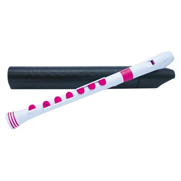 ヌーボ / N320RDWPK プラスチック製 シリコンキー付リコーダー Recorder+ (White/Pink)