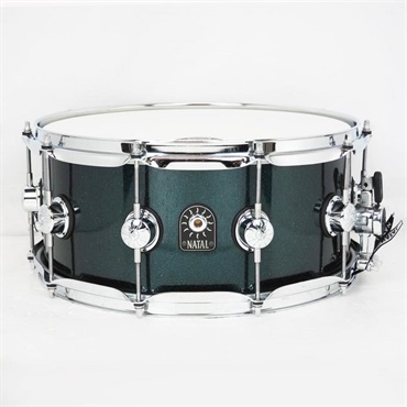 S-TW-S465-BR [Cafe Racer Snare Drum 14''×6.5''/British Green Sparkle]