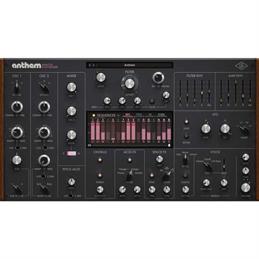 【UAD Half Yearly Sale！】Anthem Analog Synthesizer (ユニバーサルオーディオ)(UADプラグイン)(オンライン納品)(2時間以内に納品)